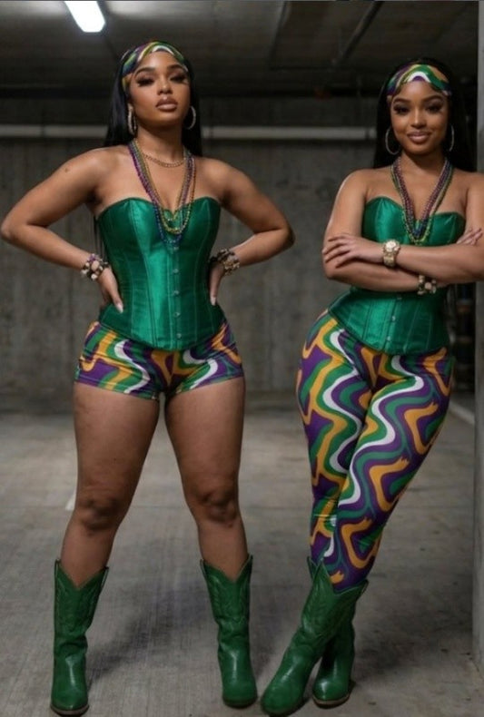 MARDI GRAS COLORBLOCK LEGGINGS