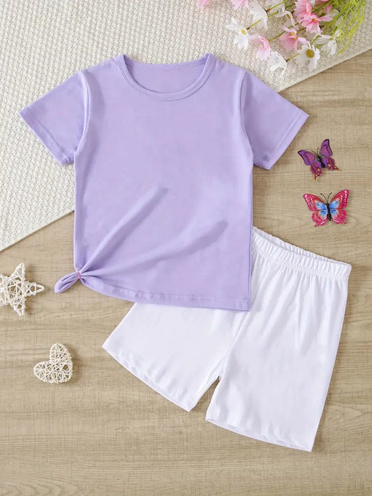 Kids Youth 2 Piece Mardi Gras Graphic T-Shirt Set