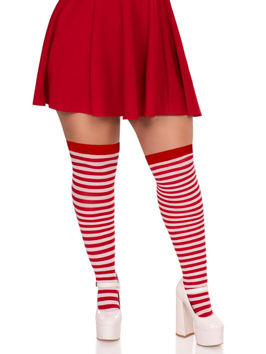 Cari Plus Striped Stockings