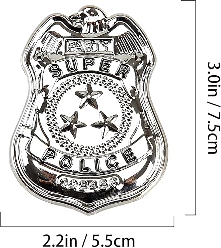 Metal Police Badges Costume Accessories