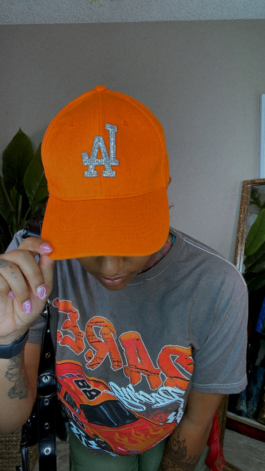 Unisex Custom Snapbacks LA Rhinestone Embellished Hat