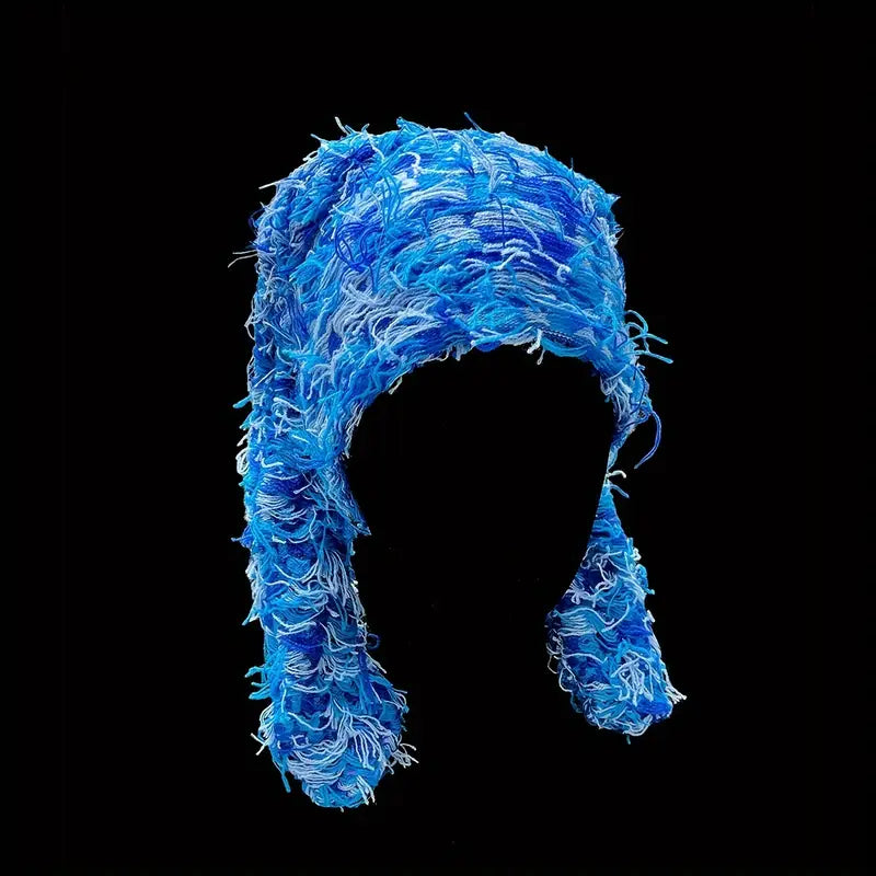 Chic Multicolor Long Rabbit Ear Beanie Hat Streetwear