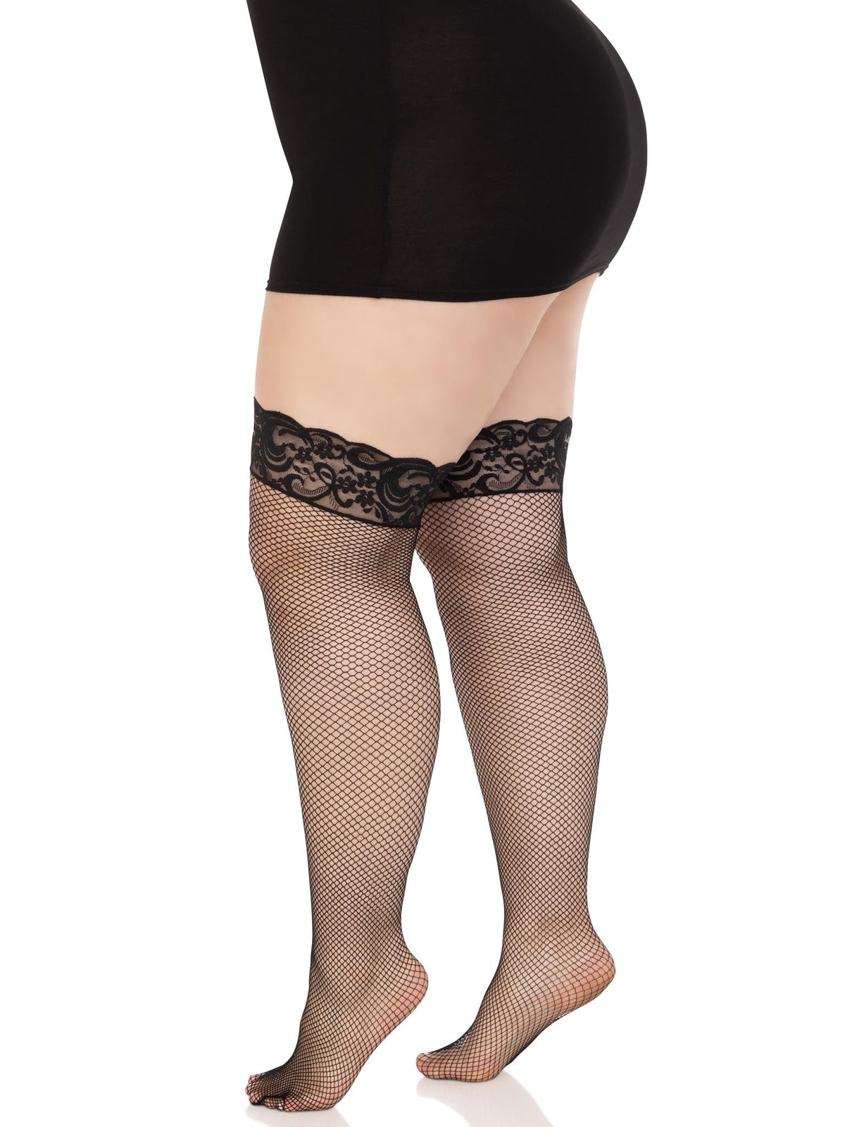 Nicole Fishnet Thigh High Stockings