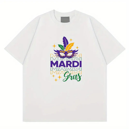 Custom Mardi Gras Iron on Transfer Decals Graphic T-Shirt