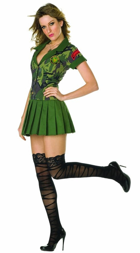 1 Pc Women Army Camo Dress Costume