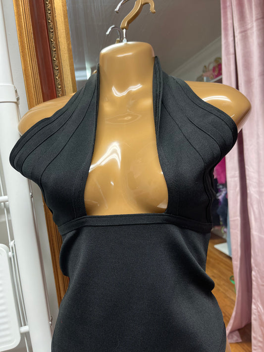 Women’s Goddess Of Love Bandage Bodysuit BLACK