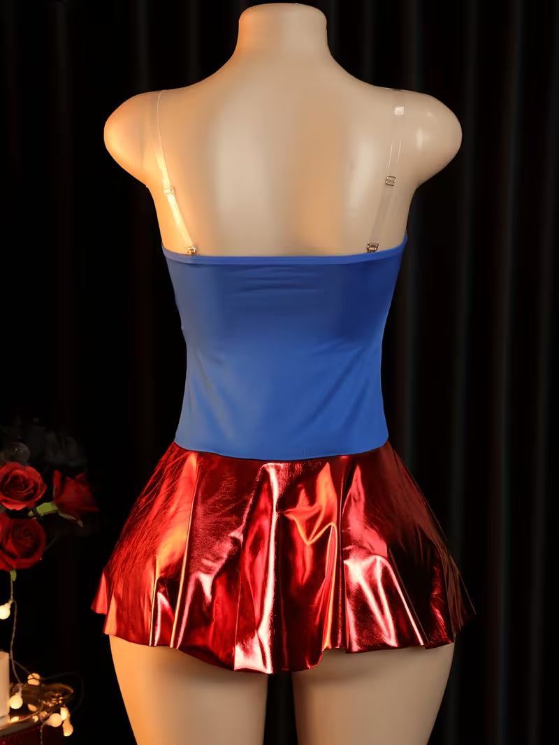 2pcs Superwoman Hero Cosplay Costume SET
