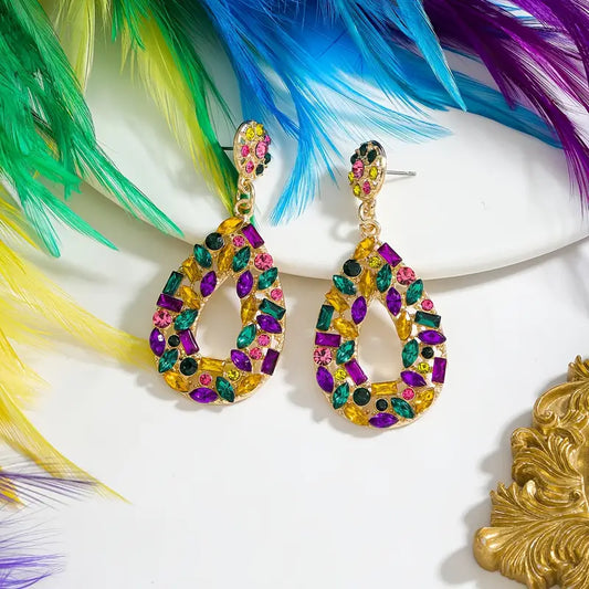 Elegant Carnival Rhinestone Mardi Gras Holiday Jewlery