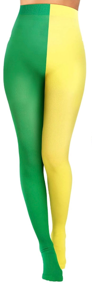 Mardi Gras Tights Full Length Tights Thigh High Stockings Elastic Costume Leggings High Waist Footed Tights for Mardi Gras Cosplay Party