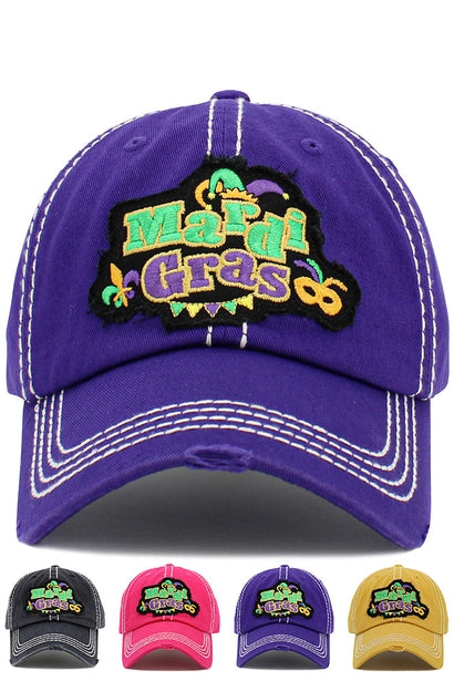 Mardi Gras Graphic Vintage Ball Cap