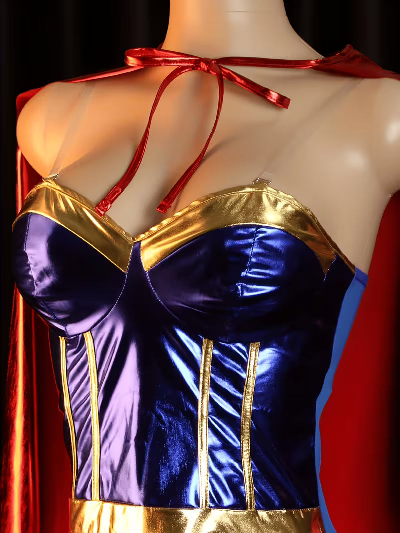 2pcs Superwoman Hero Cosplay Costume SET