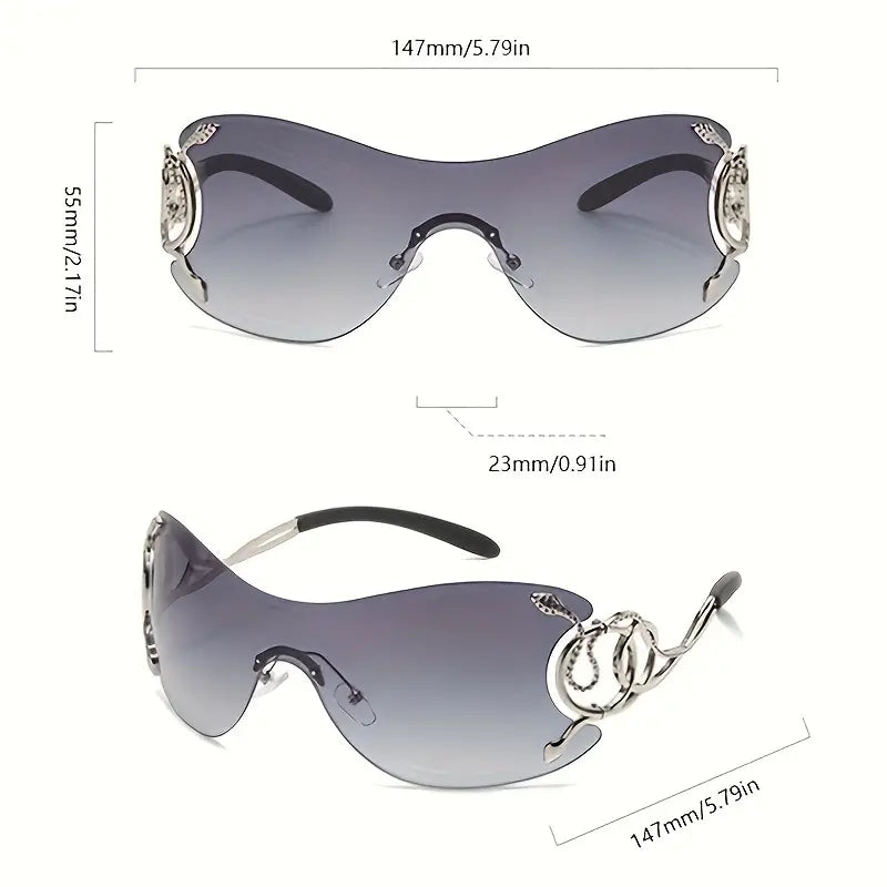 RETRO SNAKE FASHION SUNGLASSES