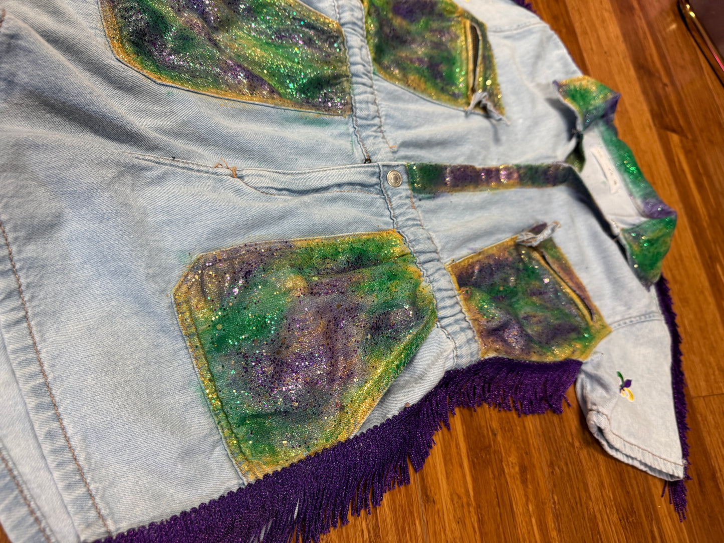 "GALAXY GRAS" CUSTOM MARDI GRAS ROMPER KIDS