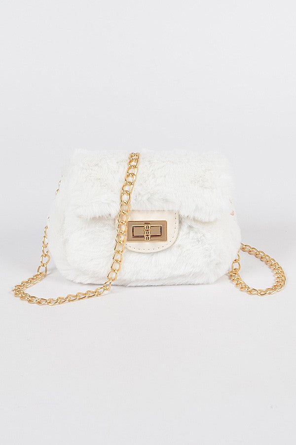 MINI FAUX FUR CROSSBODY BAG
