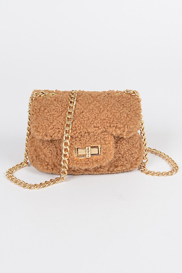 MINI FAUX FUR CROSSBODY BAG