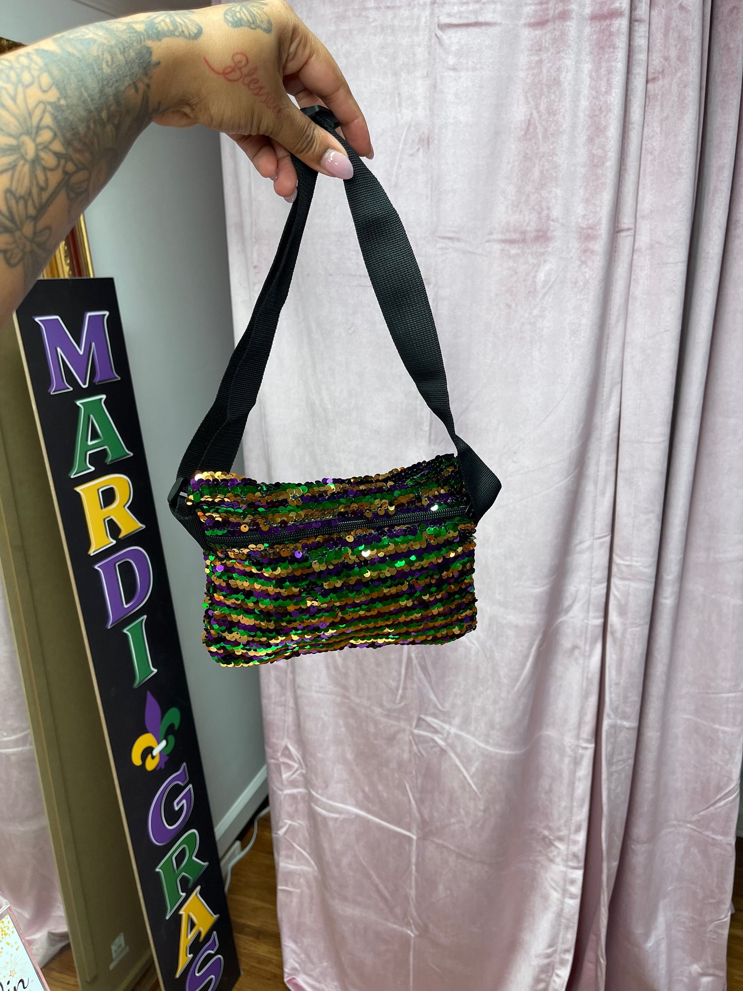 MARDI GRAS FANNY CROSSBODY BAG