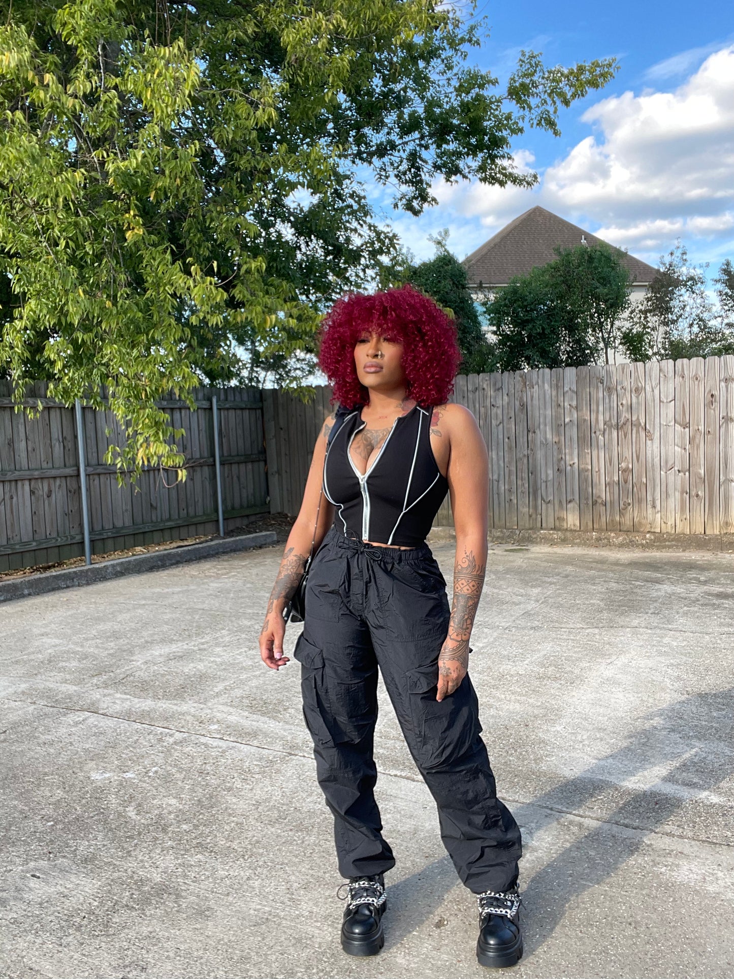 Women’s Drawstring Windbreaker Cargo Pants