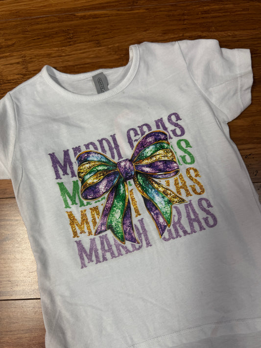 Girls Mardi Gras Bow Toddler Mardi Gras Shirt