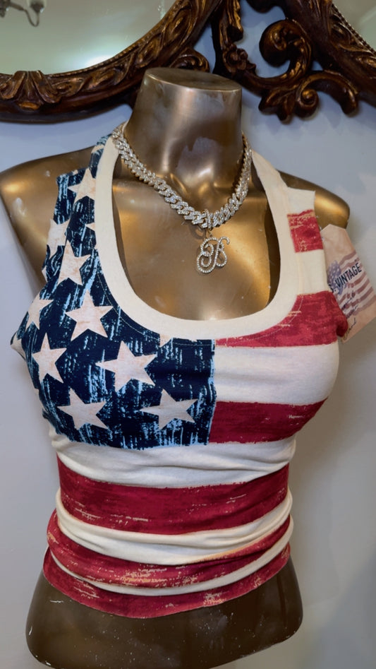 PLEDGE ALLEGIANCE CUSTOM HALTER TOP