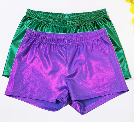 KIDS METALLIC GLITTER FESTIVAL SHORTS