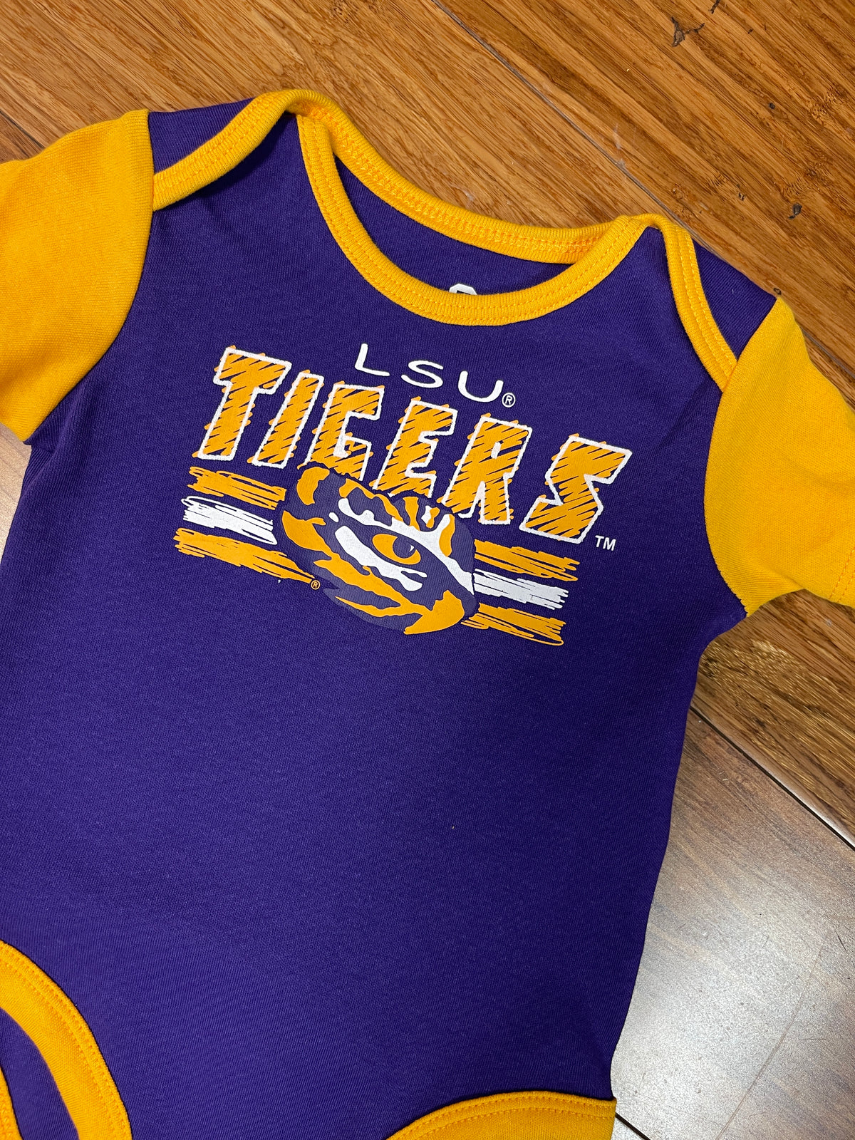 NCAA Short Sleeve Onesie with Embroidered Team Logo
