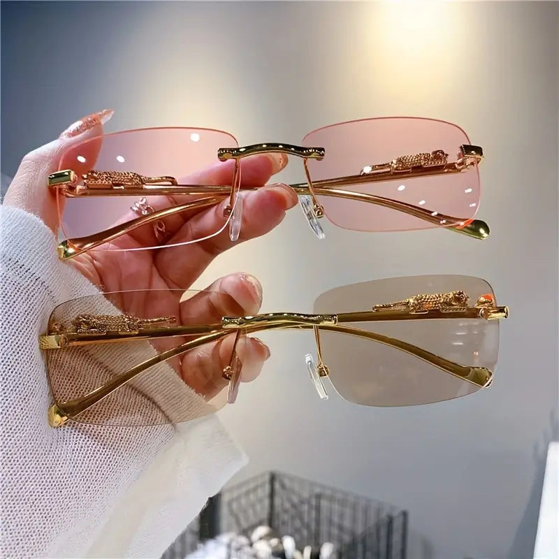 VINTAGE PANTHER FRAMELESS FASHION SUNGLASSES