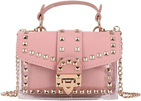 PU Leather Studded Shoulder Crossbody Handbag