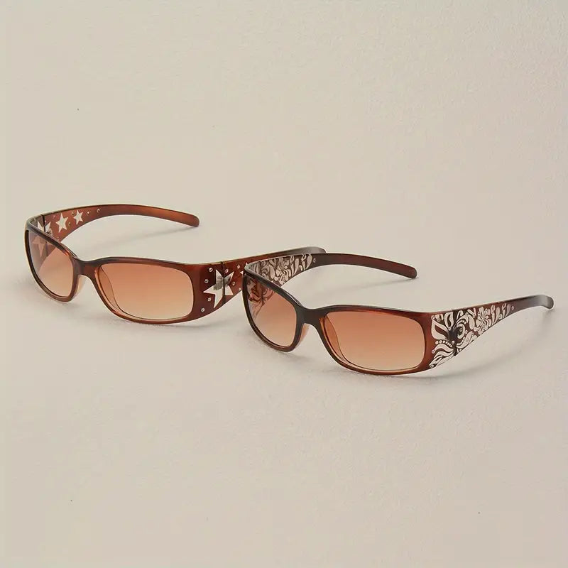 RETRO PRINT FASHION GLASSES "VINTAGE SUNFLOWER"