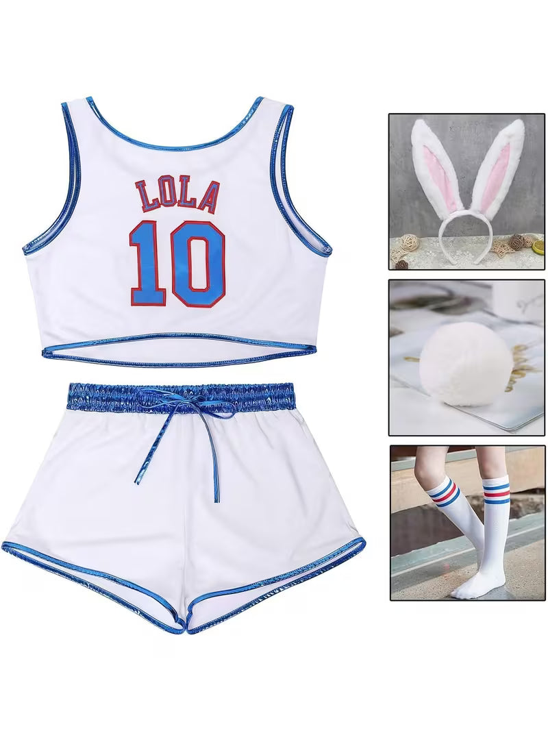Lola #10 Basketball Jersey 90s Space Movie Jerseys Halloween Outfit