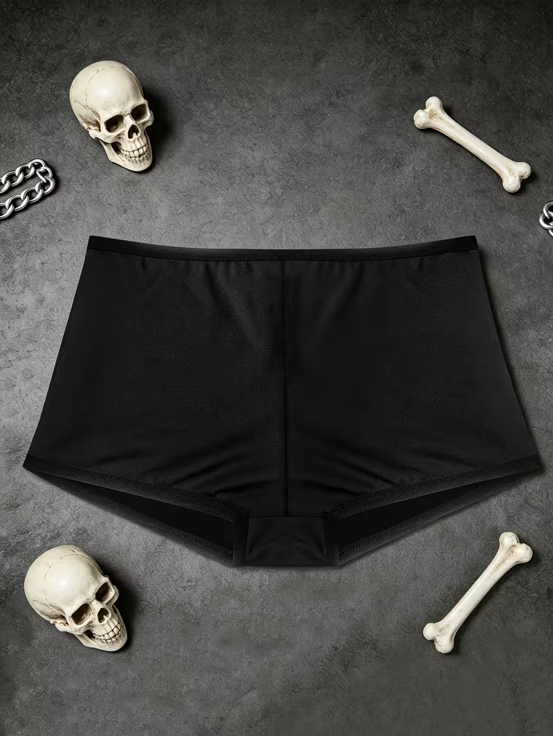 Rhinestone Skull Palm Women's Boy short Panties