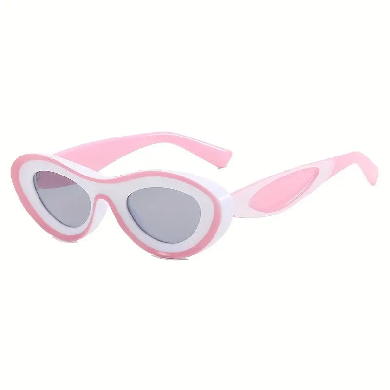 OVERSIZED CAT EYE TRIM FASHION SUNGLASSES