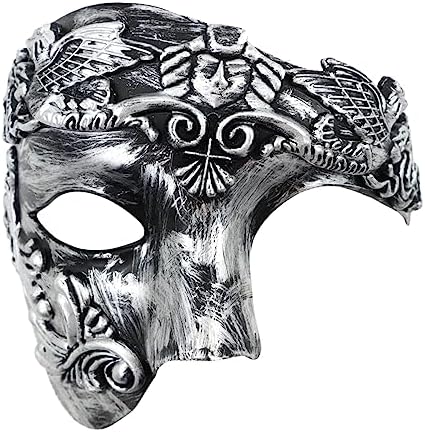 Mens Masquerade Mask for Men Phantom of the Opera Half Face