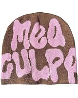 Graphic Beanie Skull Hat Knitted Beanie Hat MEA Culpa UNISEX