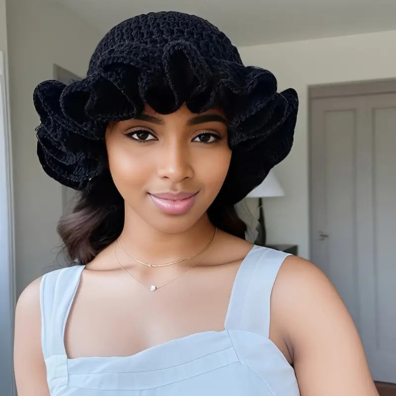 HANDMADE CROCHET KNITTED BUCKET HATS "IN FULL BLOOM"