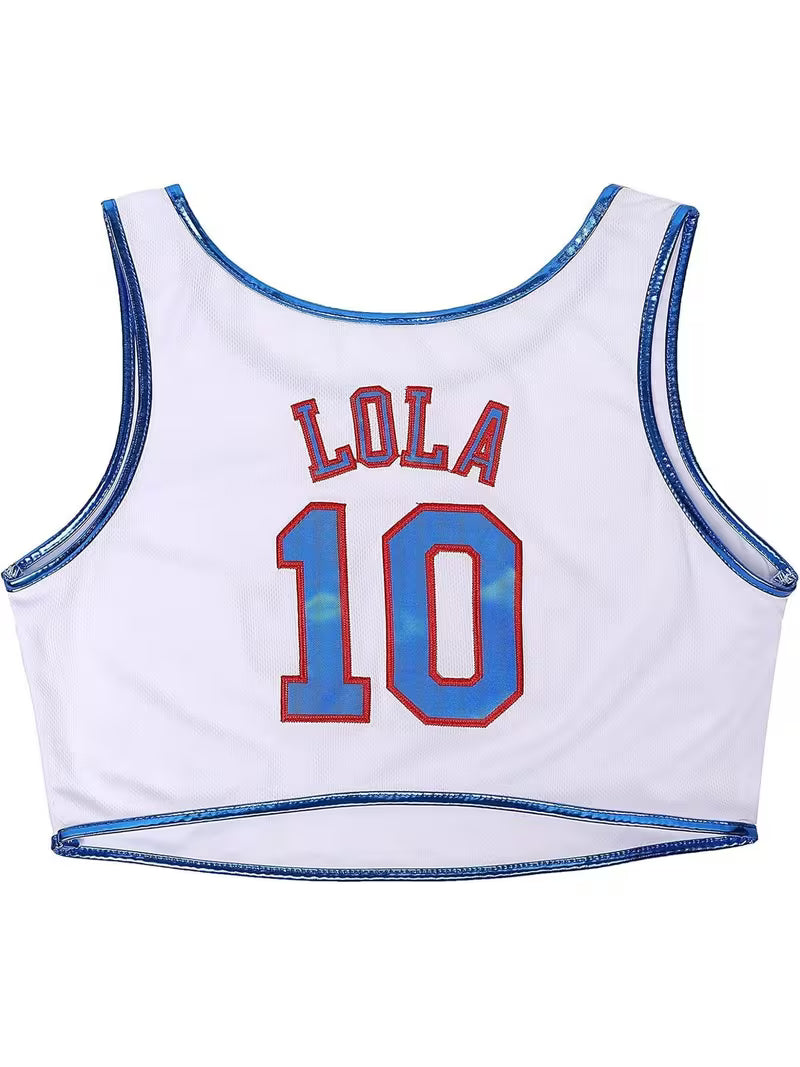 Lola #10 Basketball Jersey 90s Space Movie Jerseys Halloween Outfit