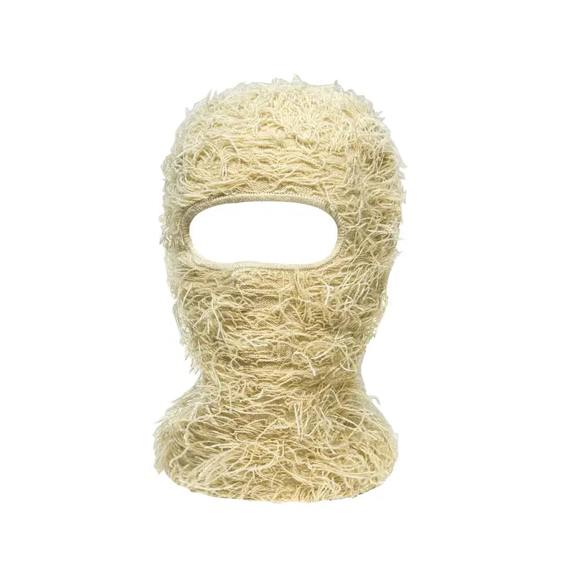 Fringe Casual Windproof Balaclava Distressed Knitted Ski Face Mask UNISEX