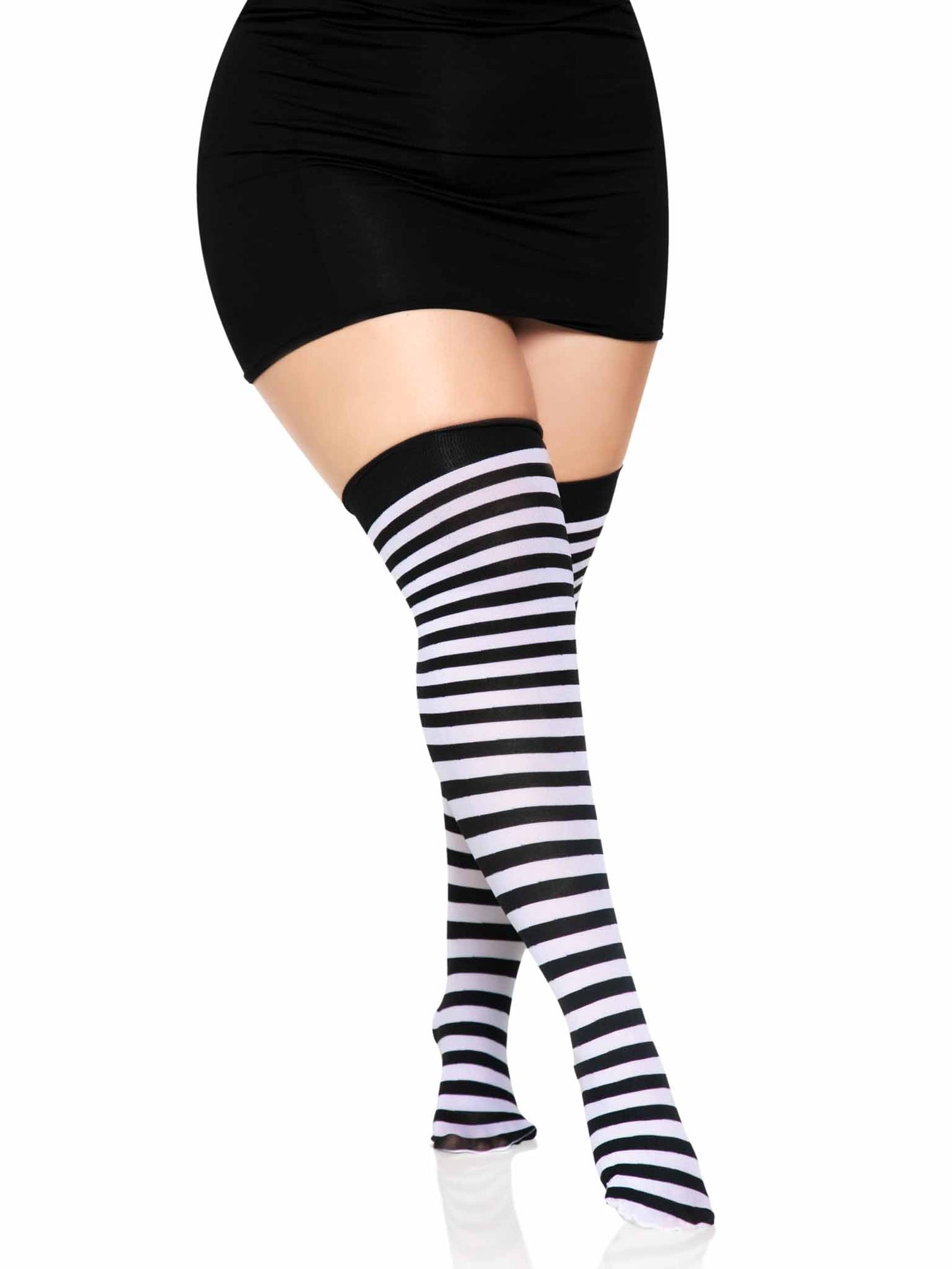 Cari Plus Striped Stockings