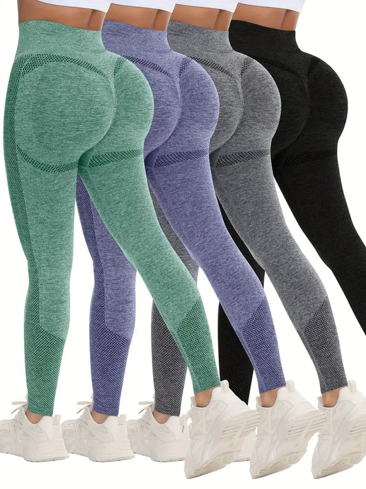 Women's Butt Lifting Workout Leggings High Waist Seamless Gym Legging Yoga Scrunch Pants