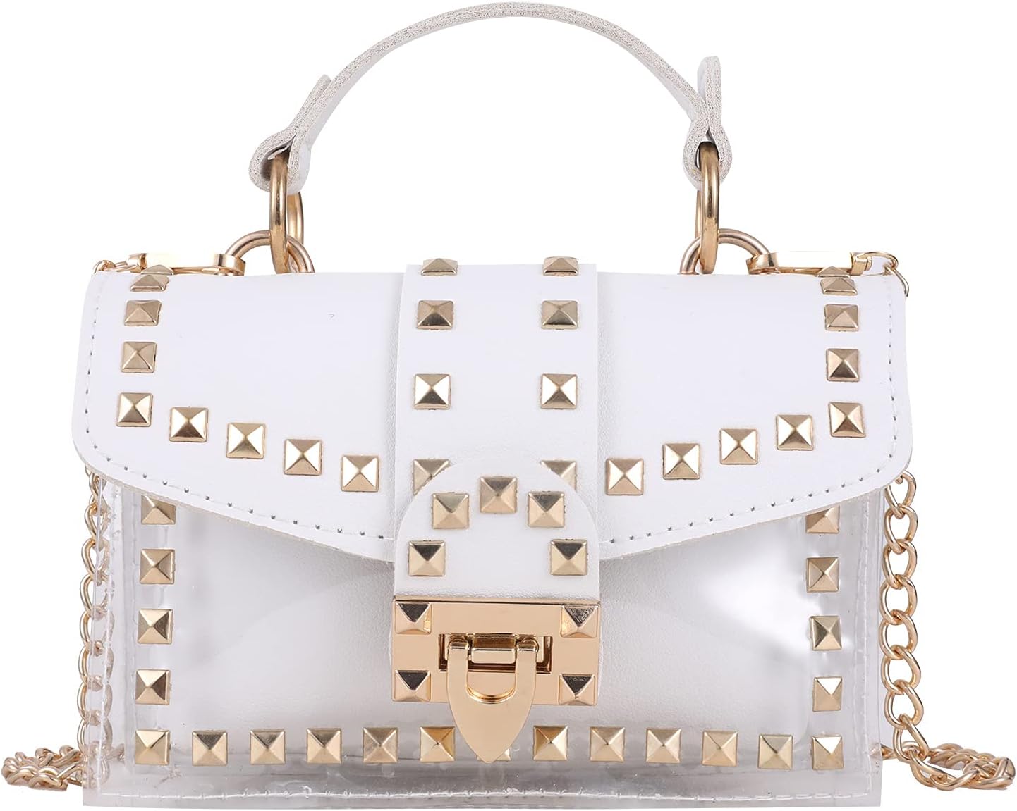 PU Leather Studded Shoulder Crossbody Handbag