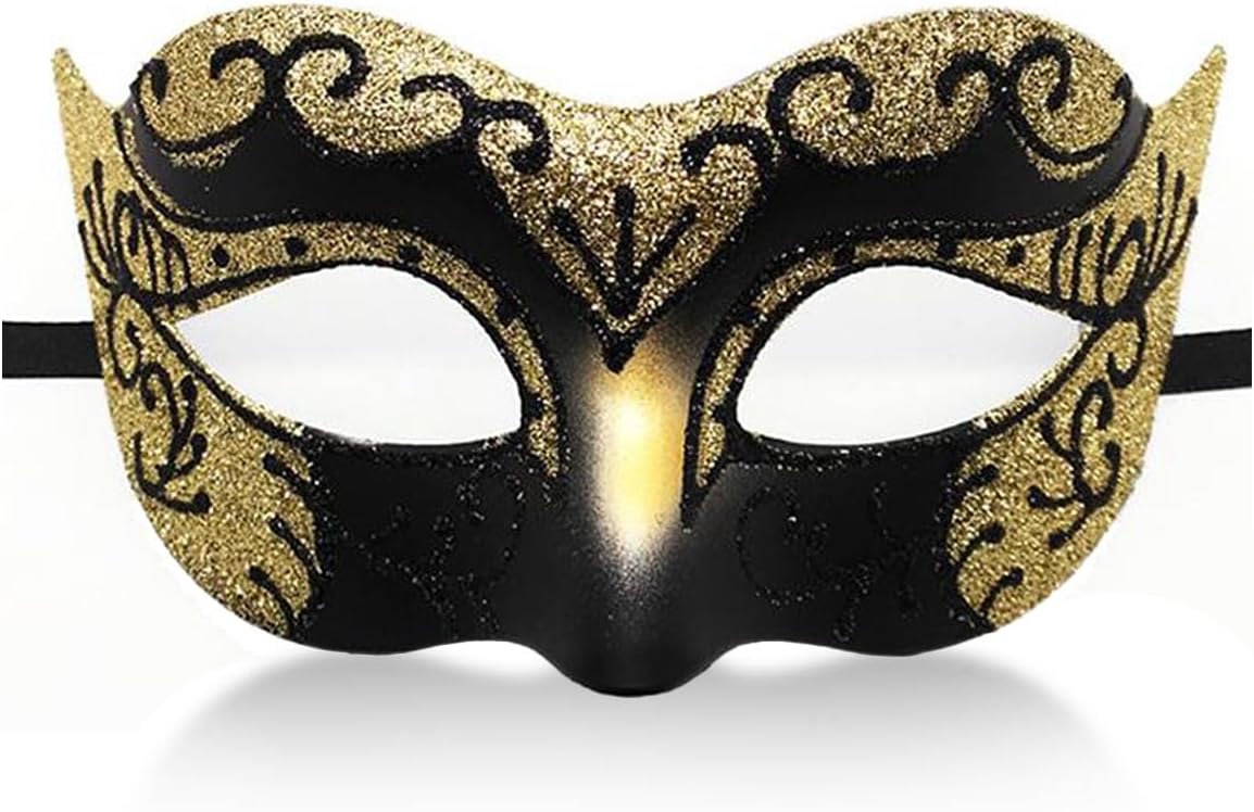 Glitter Masquerade Venetian Mask for Men