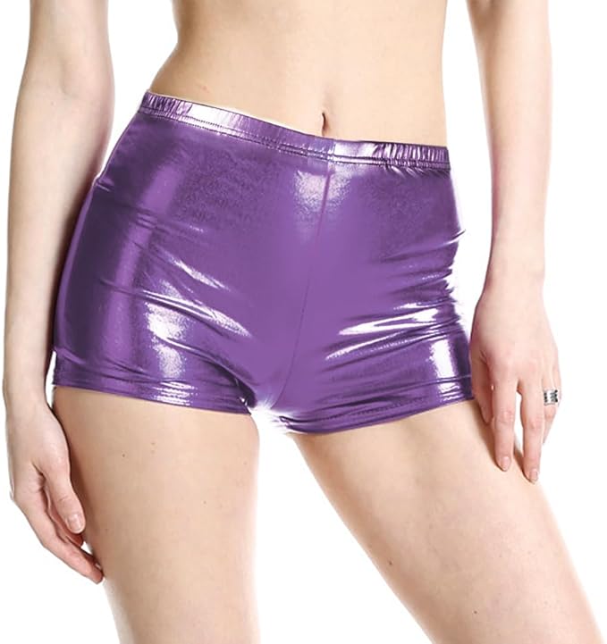 Women's Mini Metallic Dance Festival Shorts
