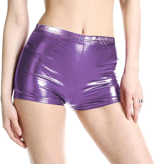 Women's Mini Metallic Dance Festival Shorts