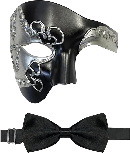 Mens Half Face Masquerade Mask Phantom of the Opera