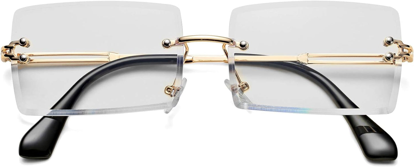 Frameless Rimless Rectangle Sunglasses