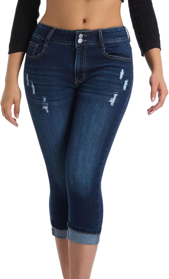 Capri Pants Skinny Denim Jeans