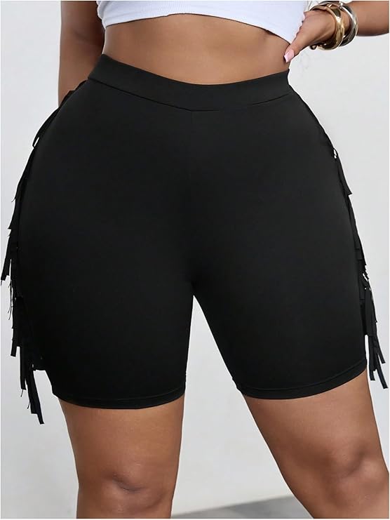 Women's Tassel Fringe High Waisted Shorts