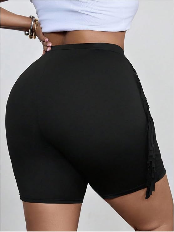 Women's Tassel Fringe High Waisted Shorts