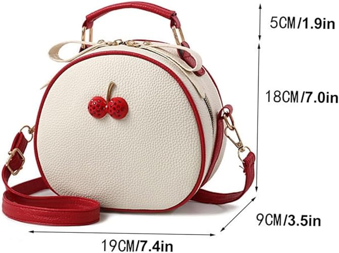 VINTAGE CHERRY CROSSBODY FASHION HANDBAG