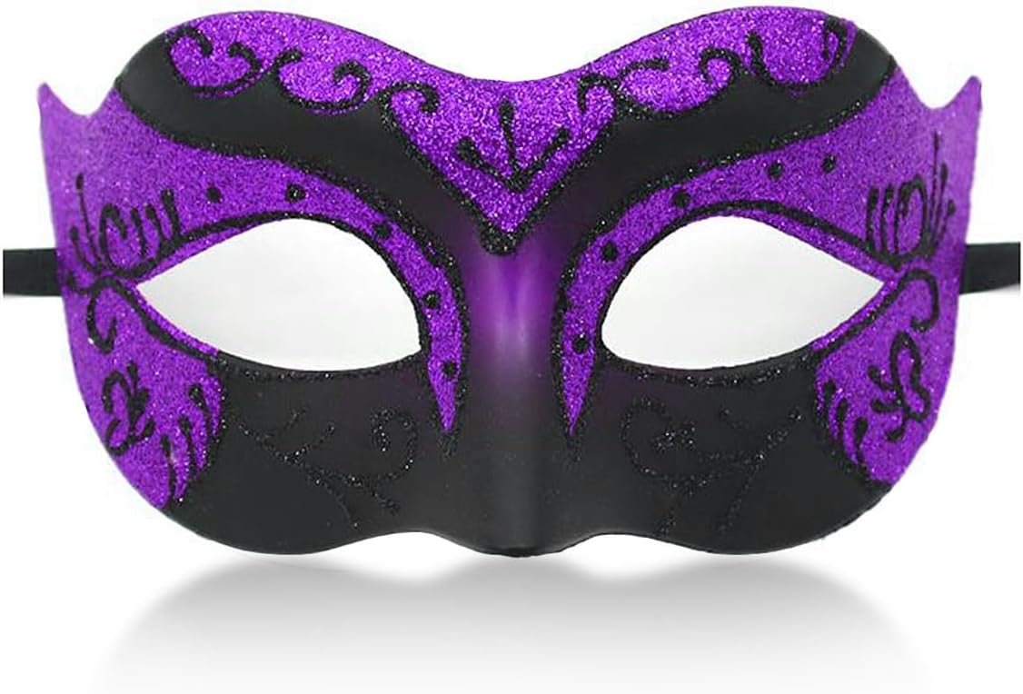 Glitter Masquerade Venetian Mask for Men