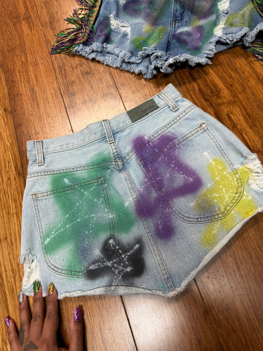 STAR WARS MARDI GRAS EMBELLISHED MINI SKIRT